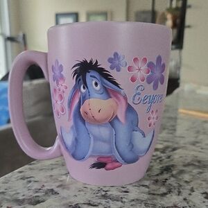 Disney Eeyore Ceramic Mug Pink and Blue Coffee Tea Accessory